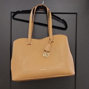 Lovevook Tan Leather Tote Bag